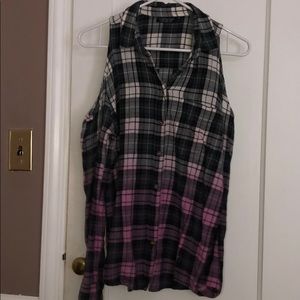 Cold Shoulder TopShop Flannel!